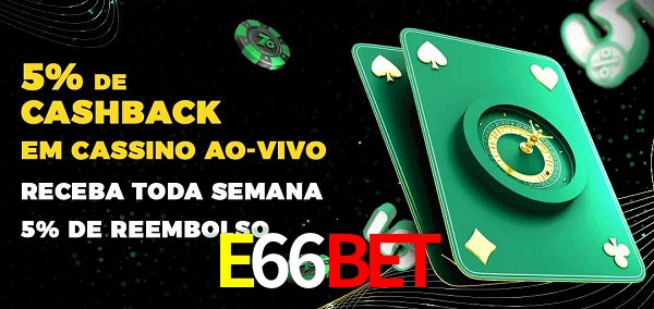Promoções do cassino ao Vivo E66BET